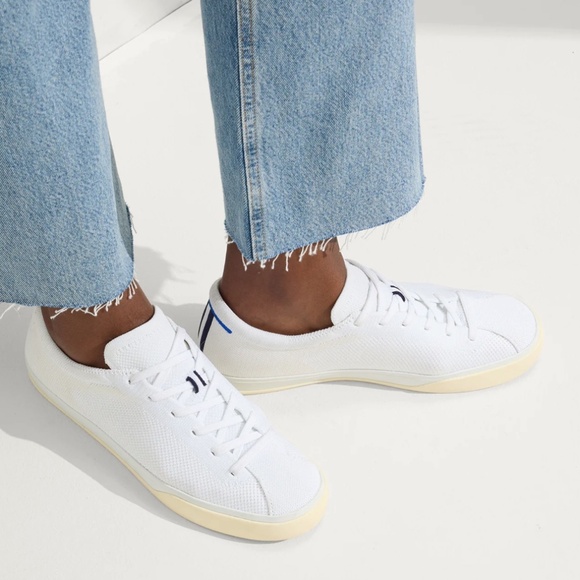 Rothy’s The Lace Up Sneaker In Bright White - Picture 1 of 9